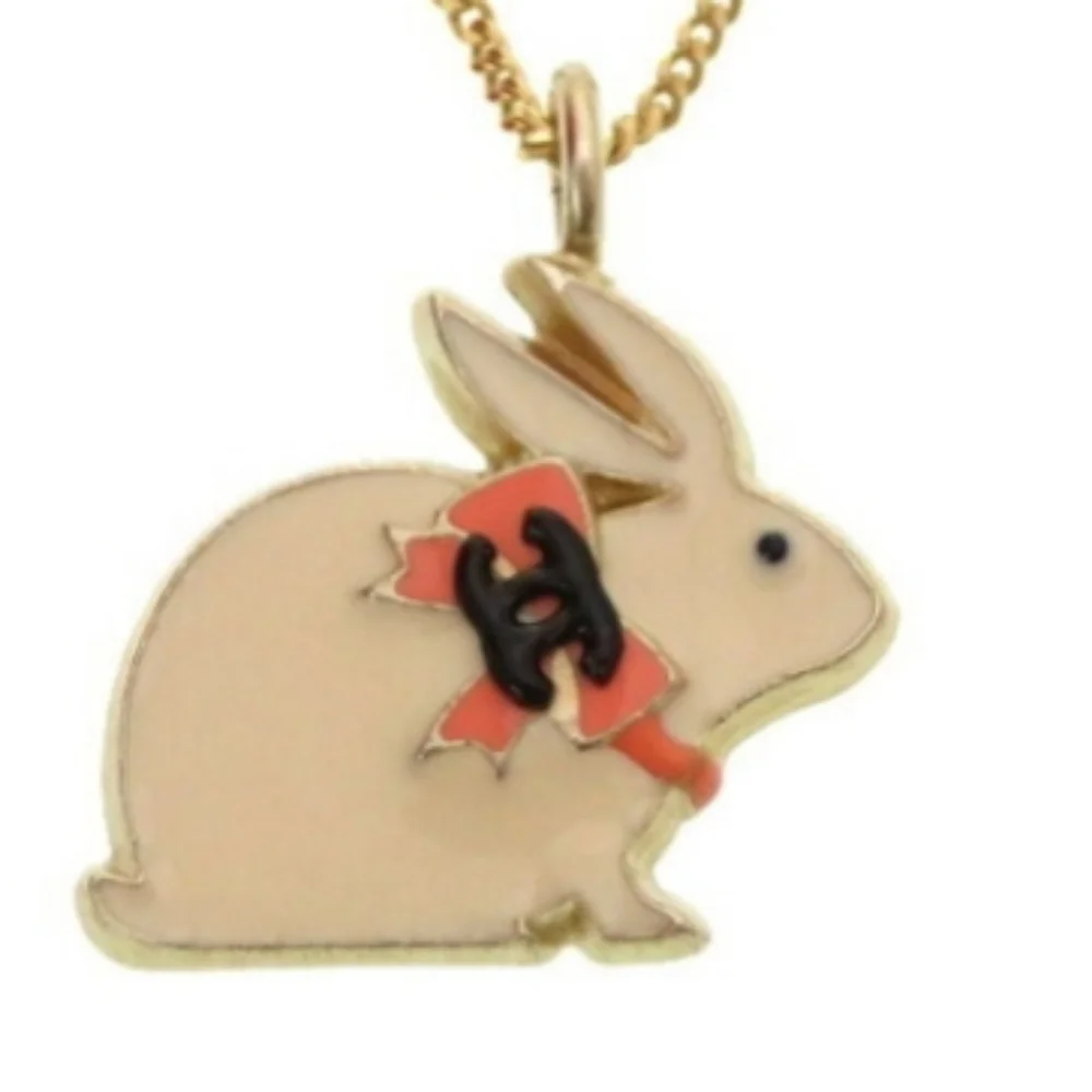 Chanel Rabbit Coco Mark 07P Gold Necklace/ GORGEOUS - Picture 2 of 5